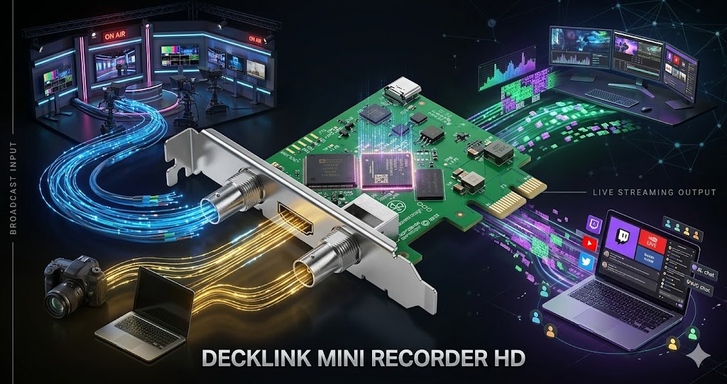 Blackmagic Design DeckLink Mini Recorder HD: Capture Card PCIe Broadcast Quality untuk Live Streaming & Production Profesional