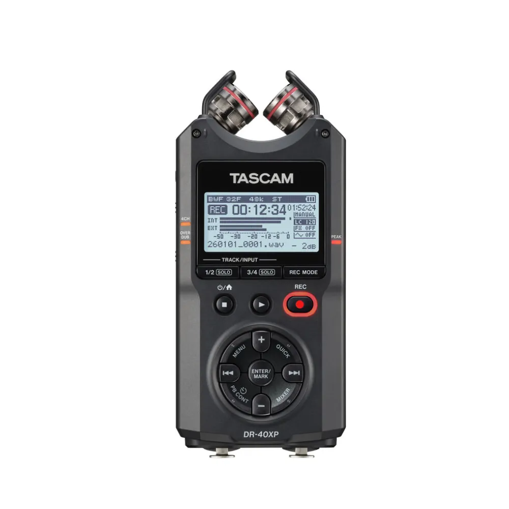 Tascam DR-40XP 4-Channel 32-Bit-Float Portable Field Recorder